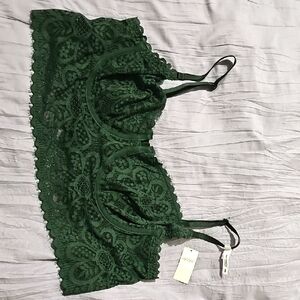 Aerie real good Lace Balconette in Green